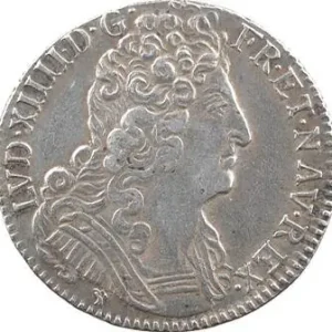 Louis XIV, quart d’écu aux trois couronnes, 1711 Lyon Bon Marché
