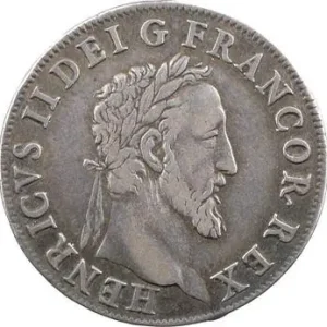 Henri II, teston frappé au moulin de Paris, 3e type, 1553 Paris Offre Spéciale