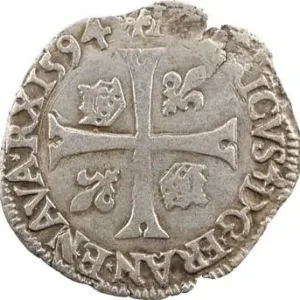 Premium Henri IV, douzain aux 2 H, 3e type, 1594 Bayonne