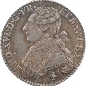 Dernière Chance Louis XVI, cinquième d’écu aux rameaux d’olivier, 1778, 2d semestre, Paris