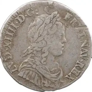 Louis XIV, quart d’écu à la mèche longue, 1650 Rennes Super Prix