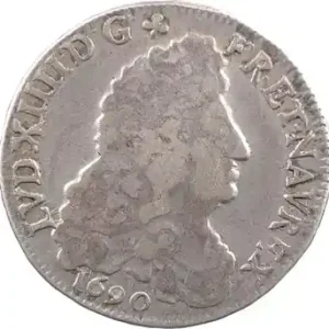 Louis XIV, demi écu aux huit L, 1er type, 1690 Montpellier Meilleur Choix