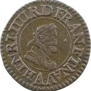 Henri IV, denier tournois, 1609 Paris Expédié Aujourd’hui