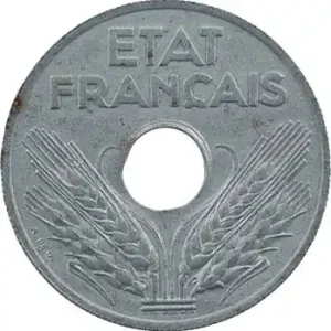 Achat Immédiat État français, 20 centimes zinc, 1944 Paris