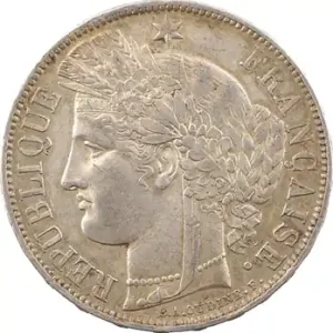 Gvt de Défense nationale, 5 francs Cérès avec légende, 1870 Paris Commander Maintenant