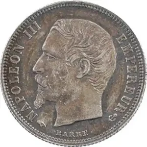 Second Empire, 50 centimes tête nue, 1856 Paris Top Qualité