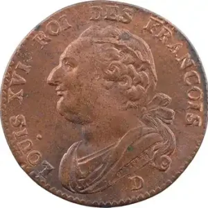 Authentique Constitution, 12 deniers FRANÇOIS, An 3, 2d semestre, 1791 Lyon