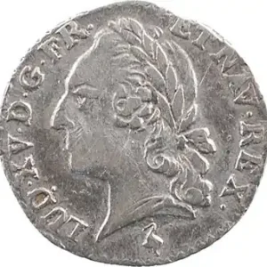 Louis XVI, vingtième d’écu au nom et effigie de Louis XV, 1779, 2d semestre, Paris Solde