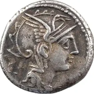Mallia, denier, Rome, 111-110 av. J.-C. Paiement Sécurisé