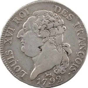 Constitution, demi-écu de 3 livres FRANÇOIS, An 4, 2d semestre, 1792 Paris Livraison Mondiale