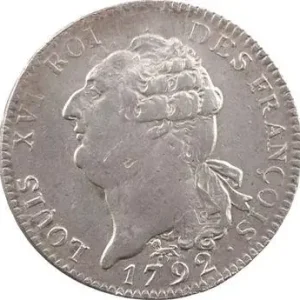Constitution, écu de 6 livres FRANÇOIS, An 4, 2d semestre, 1792 Paris Prix Réduit