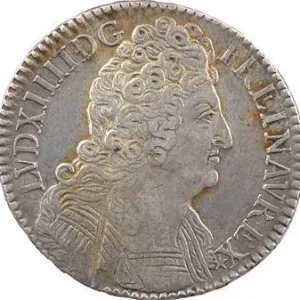 Livraison Gratuite Louis XIV, demi-écu aux trois couronnes, 1710 Paris