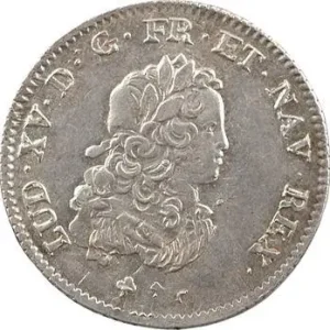 Soldes Louis XV, tiers d’écu de France, 1720 Paris