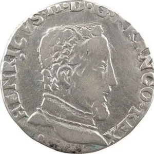 Henri II, teston à la tête nue 5e type, 1557 Toulouse Expédié Aujourd’hui