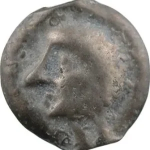 Leuques, potin à la tête chauve et au sanglier, c. Ier s. av. J.-C. Meilleure Qualité