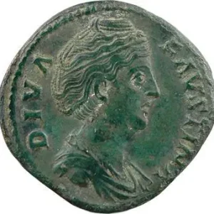 Divine Faustine Mère, sesterce, Rome, c.147 Super Prix