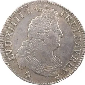 Haute Qualité Louis XIV, demi-écu aux huit L, 2e type, 1704 Rennes