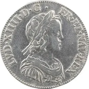Louis XIV, quart d’écu à la mèche courte, 1644 Paris (rose) Édition Limitée