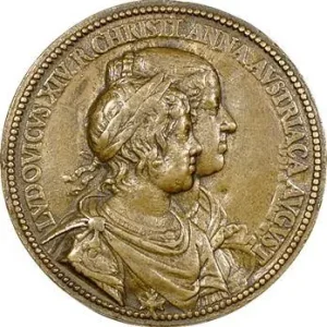 Nouvel Arrivage Louis XIV et Anne d’Autriche, par Abraham Dupré, 1643, fonte ancienne