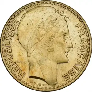 IIIe République, essai de 20 francs Turin, cupro-aluminium, 1929 Paris Solde