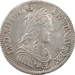 Premium Louis XIV, quart d’écu à la mèche longue, 1648 Paris
