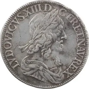 Louis XIII, demi-écu d’argent, 3e type (2e poinçon), 1643 Paris Nouveauté