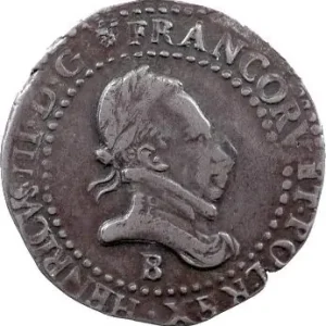 Promotion Saisonnière Henri III, demi-franc au col plat, 1589 Rouen