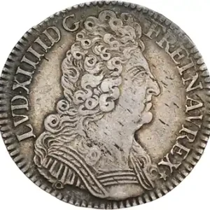 Louis XIV, demi-écu aux trois couronnes, 1710 Paris Top Qualité