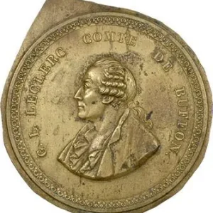 Marque Leclerc (Georges-Louis), comte de Buffon, cliché estampé en laiton