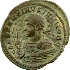 Remise Constantin II, nummus, Trèves, 322-323