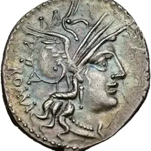 Tullia, denier, Rome, 120 av. J.-C. Dernier Modèle