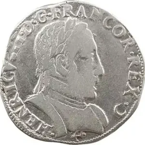 Charles IX (au nom d’Henri II), teston au buste lauré, 2e type, 1561 Bayonne Prix Choc