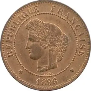 Exclusif IIIe République, 5 centimes Cérès, 1896 Paris