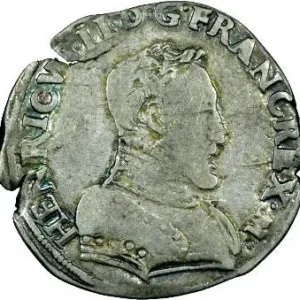 Populaire Henri II, teston à la tête nue 1er type, 1557 Lyon