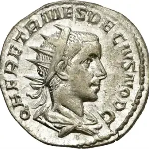 Hérennius Etruscus, antoninien, Rome, 250 Commander Vite