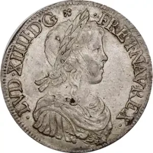 Louis XIV, écu à la mèche longue, 1653 Montpellier Expédition Rapide