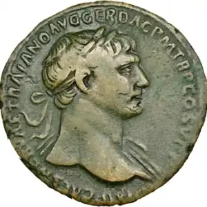 Retour Gratuit Trajan, sesterce, Rome, 107