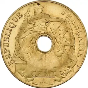 Authentique Indochine, épreuve de 1 centième, 1910 Paris