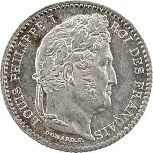 Louis-Philippe Ier, 25 centimes, 1847 Paris Prix Choc