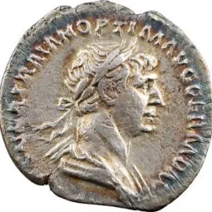 En Vogue Trajan, denier, Rome, 114-117