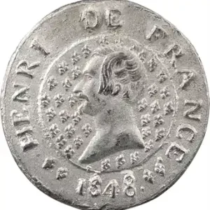 IIe République, Henri de France (Henri V), médaille en étain 1848 Achetez Aujourd’hui