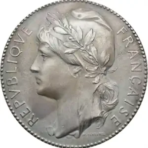 Lechevrel (A.) : République Française (vierge), en argent, s.d. Paris Vente Flash