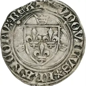 Louis XI, blanc à la couronne, 2e émission, Paris Remise