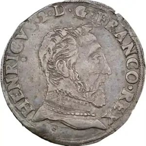 Henri II, teston à la tête nue 5e type, 1553 Toulouse Certifié