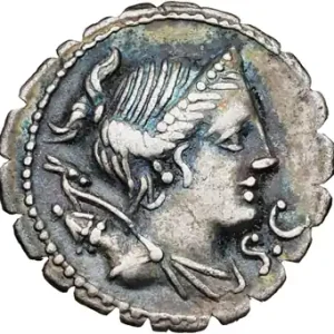 Prix Bas Claudia, denier serratus, Rome, 79 av. J.-C.