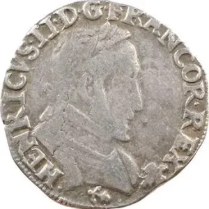 Dernière Chance Charles IX (au nom d’Henri II), teston au buste lauré, 2e type, 1561 Bayonne