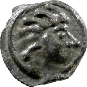 Nouvel Arrivage Sénons, potin dit « à la tête d’indien », 52-40 av. J.-C.