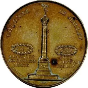 Top Vente Louis-Philippe Ier, la colonne de Juillet, cliché uniface, 1840