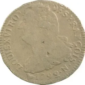 Top Qualité Constitution, 2 sols FRANÇOIS, An 4, 1792/1 Montpellier