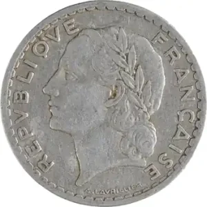 Meilleur Prix IVe République, 5 francs Lavrillier aluminium, 1952 Paris